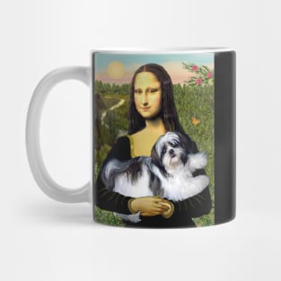 Mona Lisa and her Black and White Shih Tzu Mug